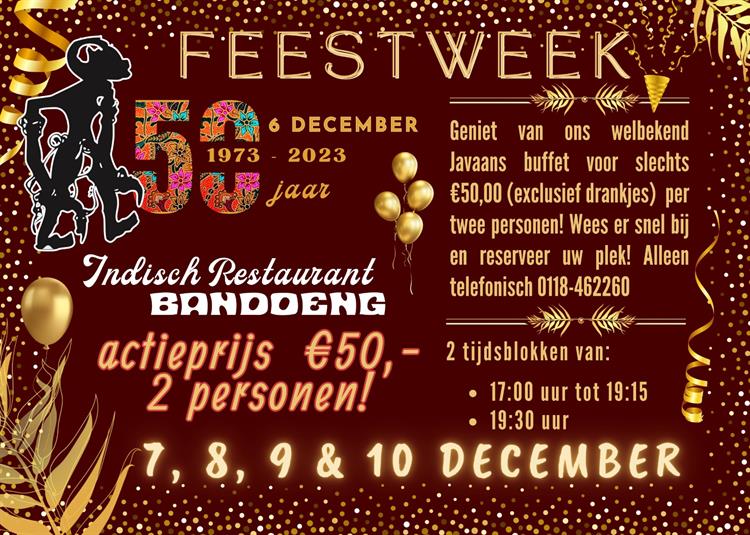 50 jaar Indisch Restaurant Bandoeng