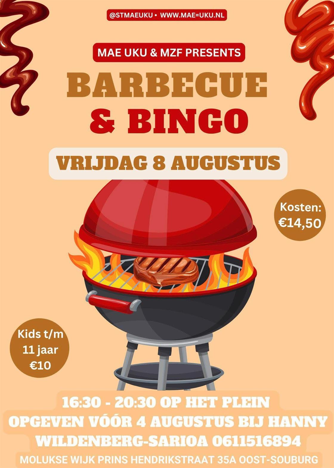 Mae-Uku 3-daags Midzomerfeest: Vrijdag 08 Augustus Barbeque & Bingo en een Kinderdisco