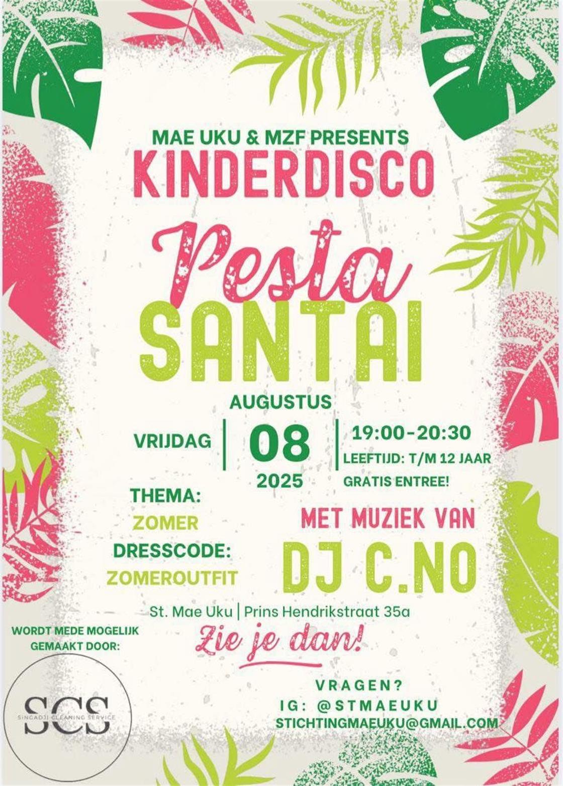 Mae-Uku 3-daags Midzomerfeest: Vrijdag 08 Augustus Barbeque & Bingo en een Kinderdisco