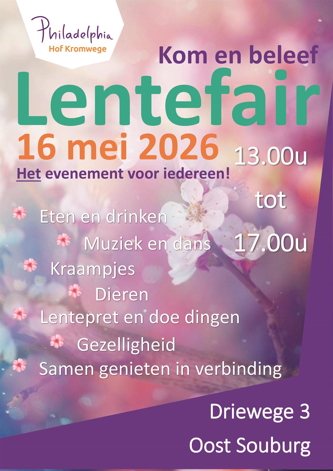 Lentefair op onze zorg- en woonlocatie van Stichting Philadelphia Zorg