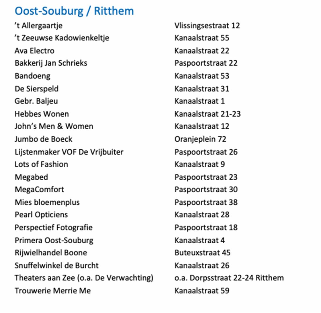 Inleverpunten Mantelzorg bonnen 2022